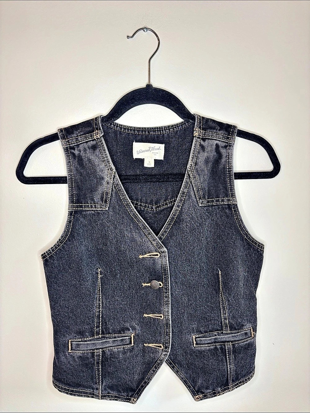 Universal Thread Denim Vest in Blue Size 0